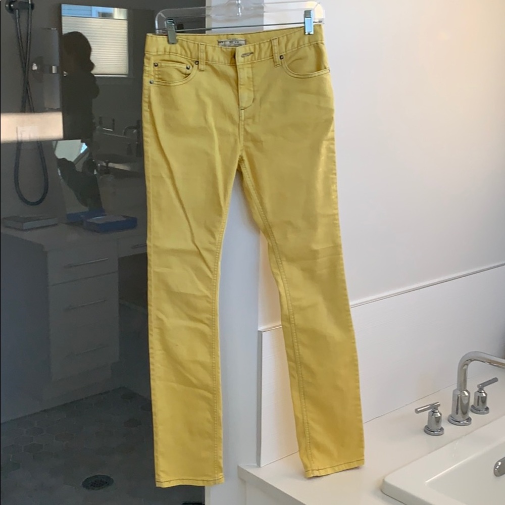 Free People yellow jeans size 27
